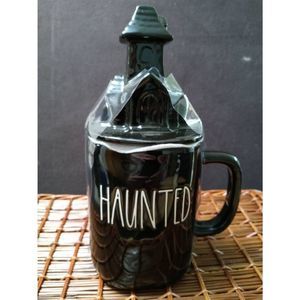 Rae Dunn‎ Artisan Collection by Magenta HAUNTED Ceramic Decorative Mug Black